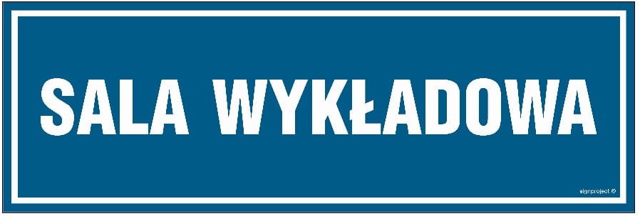 Sala Wykładowa - Tabliczka Na Drzwi Z Przylepcami 300 X 100 Cm, Pn Płyta Libres Polska Sp Sgp-Pa162_300X100_Pn 5904937441699