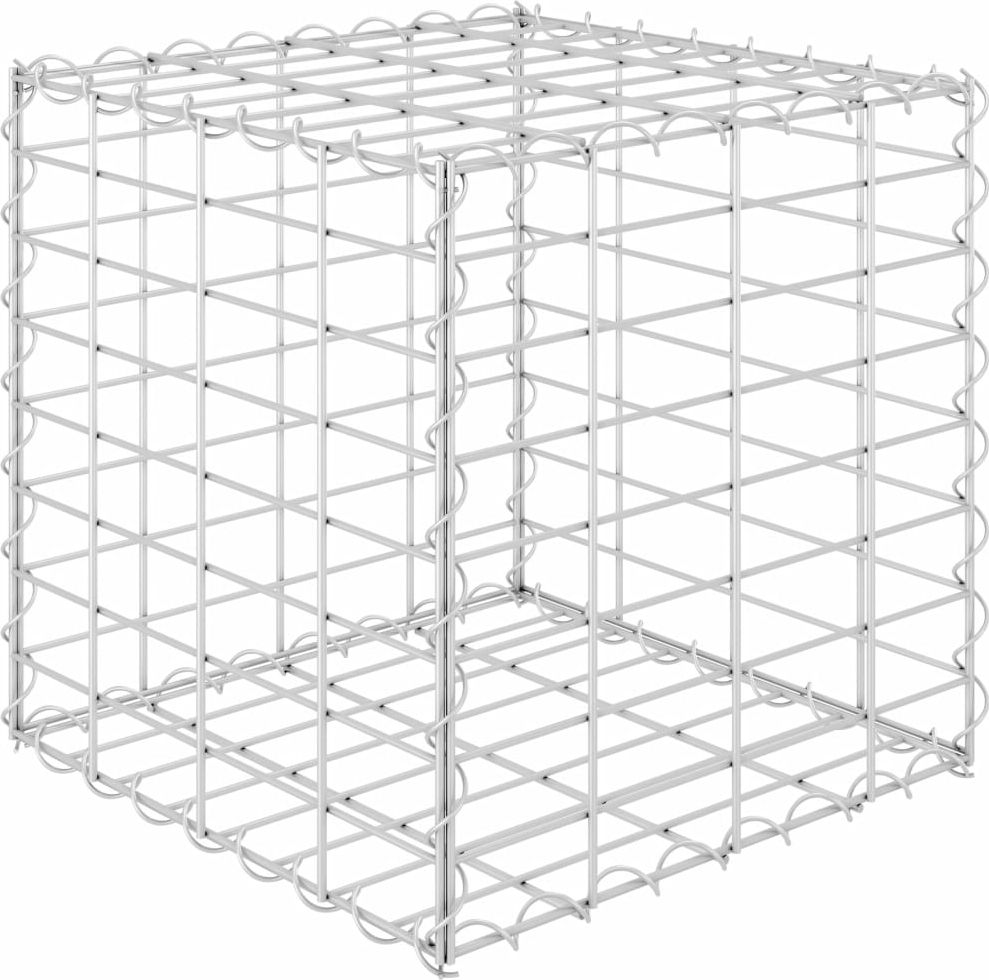 vidaXL Podwyższona donica gabionowa kostka, drut stalowy, 40x40x40 cm