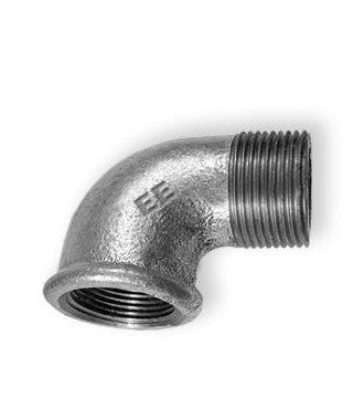Odlewnia Zawiercie Kolano 90° nakrętno-wkrętne A7 5/4" ocynk