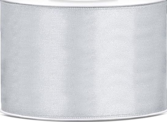 Party Deco Wstążka satynowa, srebrna, 50 mm x 25 m uniwersalny