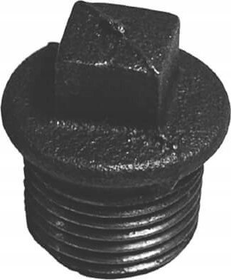 Korek z obrzeżem 1" (DN25) T9 czarny