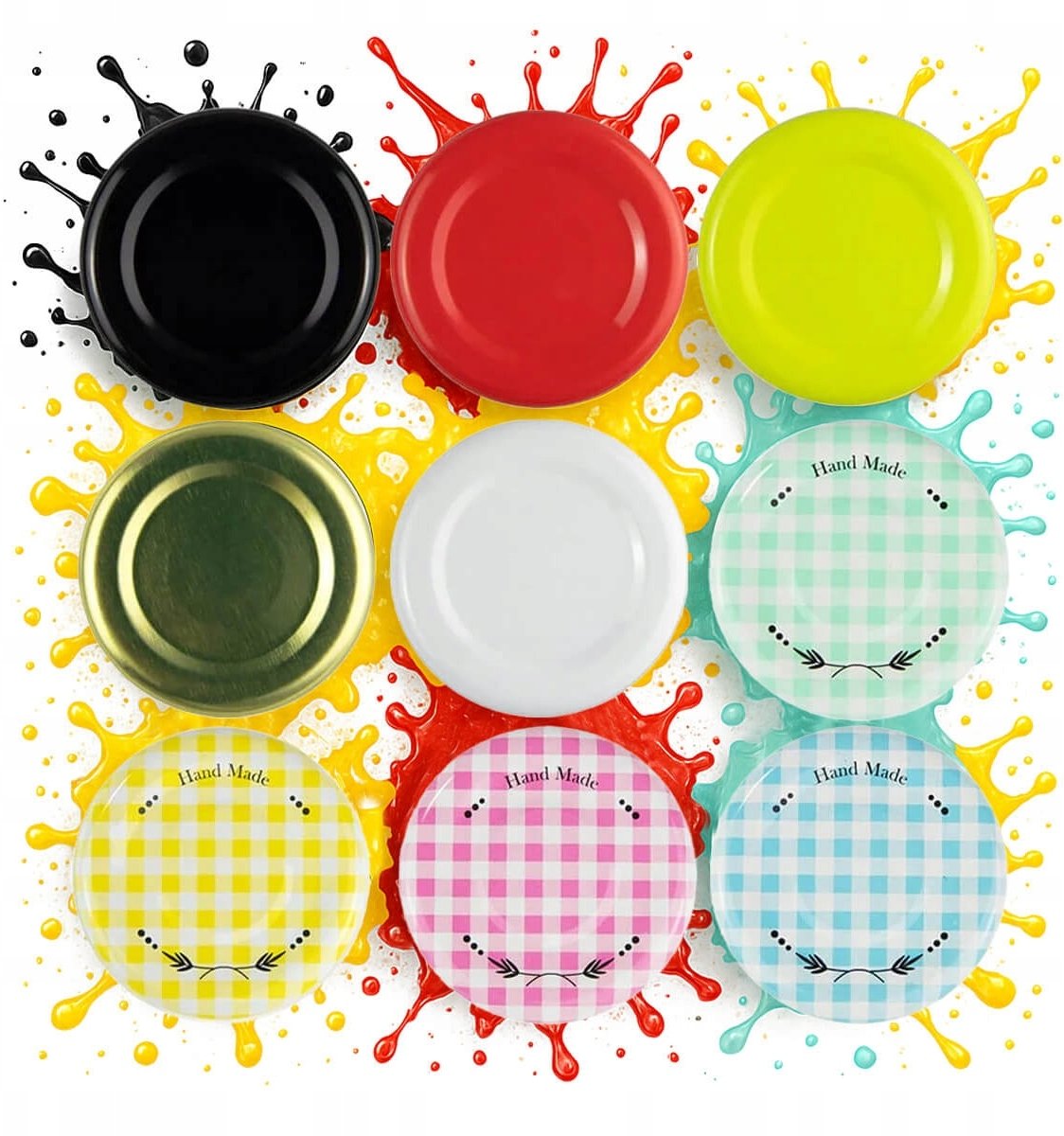 100x Zakrętki Fi 43 Na Słoiki Butelki Soki Wieczka Twist Off Kolory