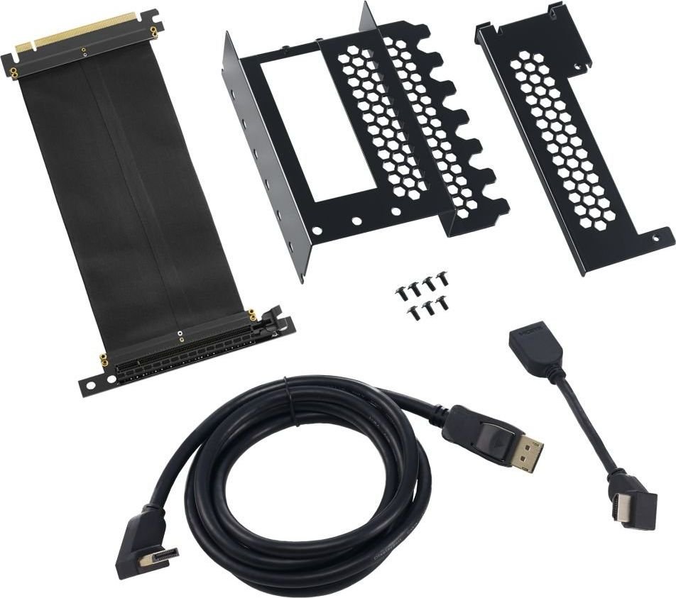 CableMod Pionowy uchwyt karty graficznej z przewodem riser PCIe x16 (CM-VPB-HDK-R)