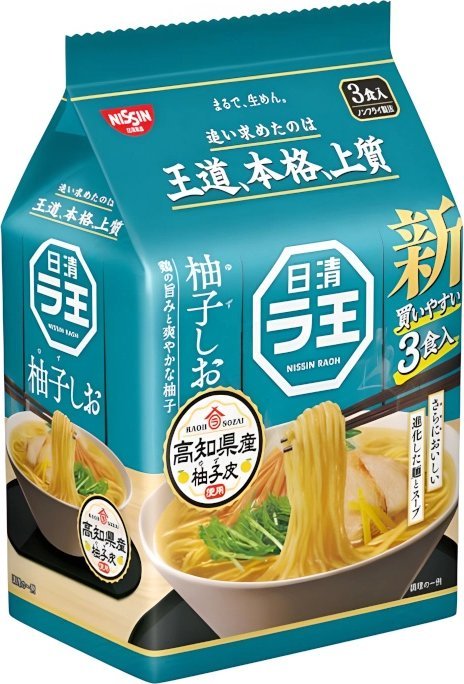 Nissin Zupa Raoh Yuzu Shio Ramen o smaku kurczaka i cytrusów 3 x 93g - Nissin