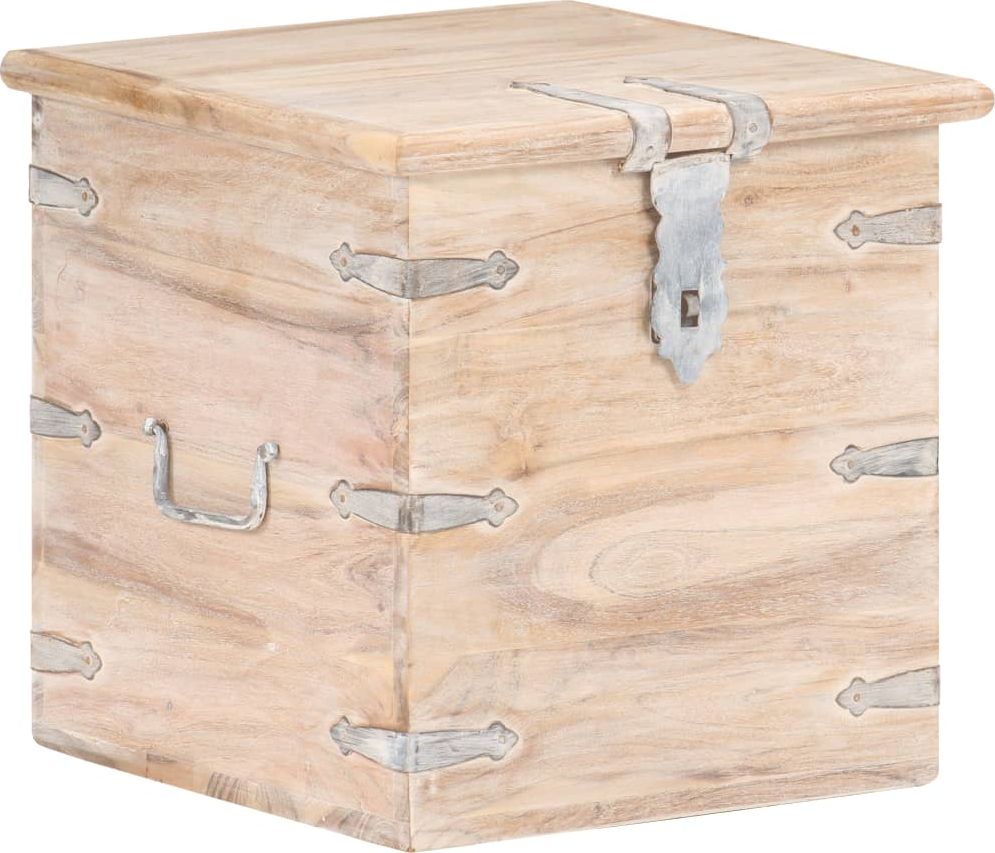 vidaXL Skrzynia, 40x40x40 cm, lite drewno akacjowe