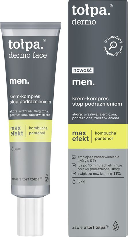 Tołpa Dermo men. Max efekt krem - kompres stop podrażnieniom 40ml