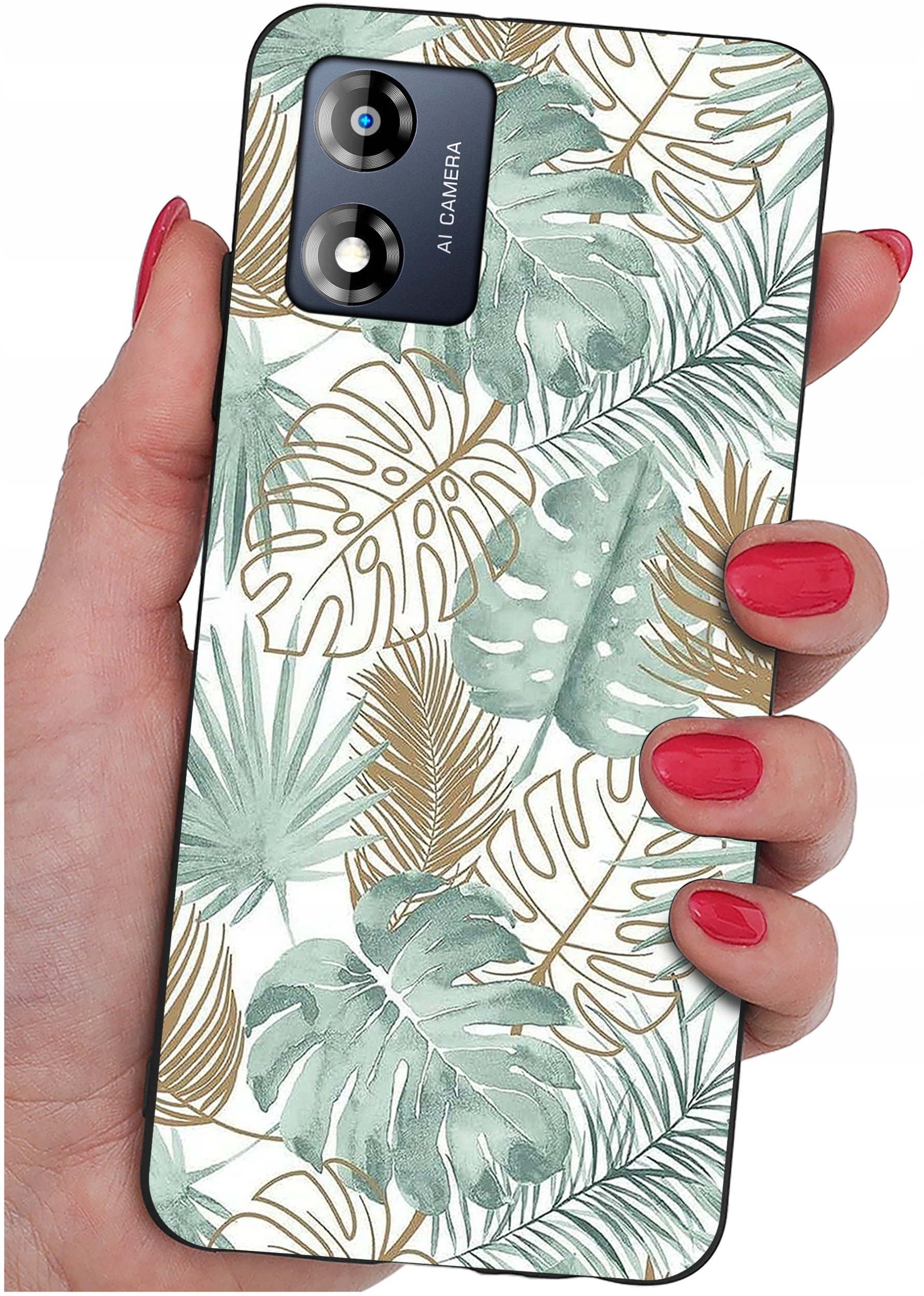 Etui do Motorola Moto E13 WZORY |SILIKONOWE MATT CASE + SZKŁO 9H