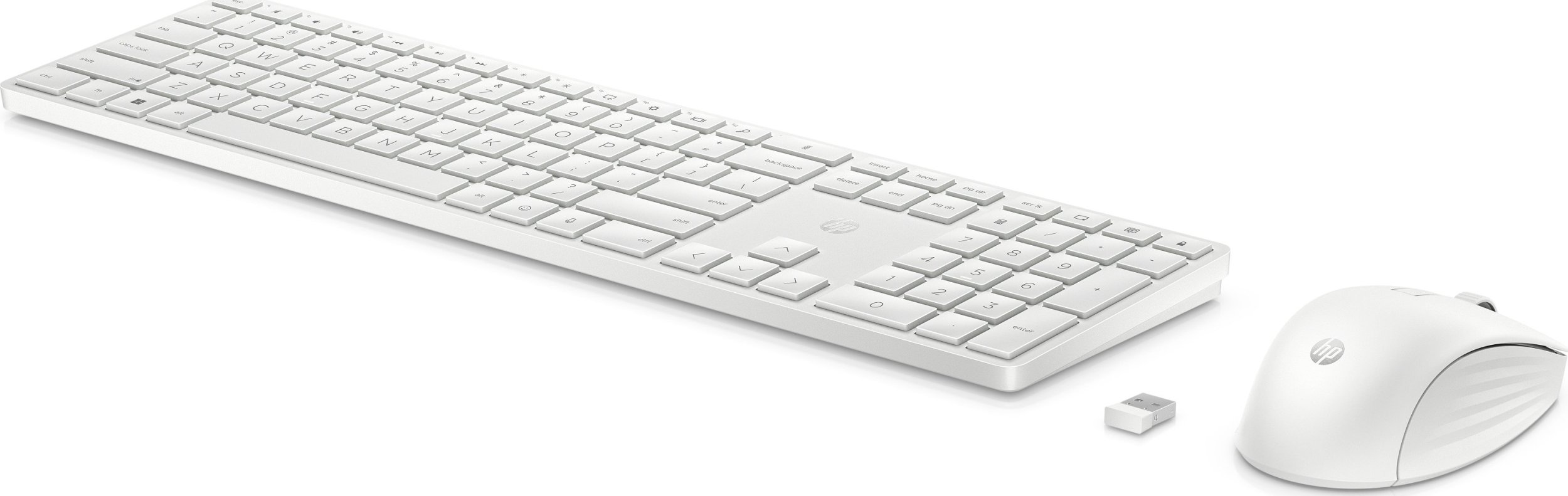 Klawiatura + mysz HP HP 655 - Tastatur-und-Maus-Set - kabellos - 2.4 GHz - QWERTZ - Deutsch - weiss