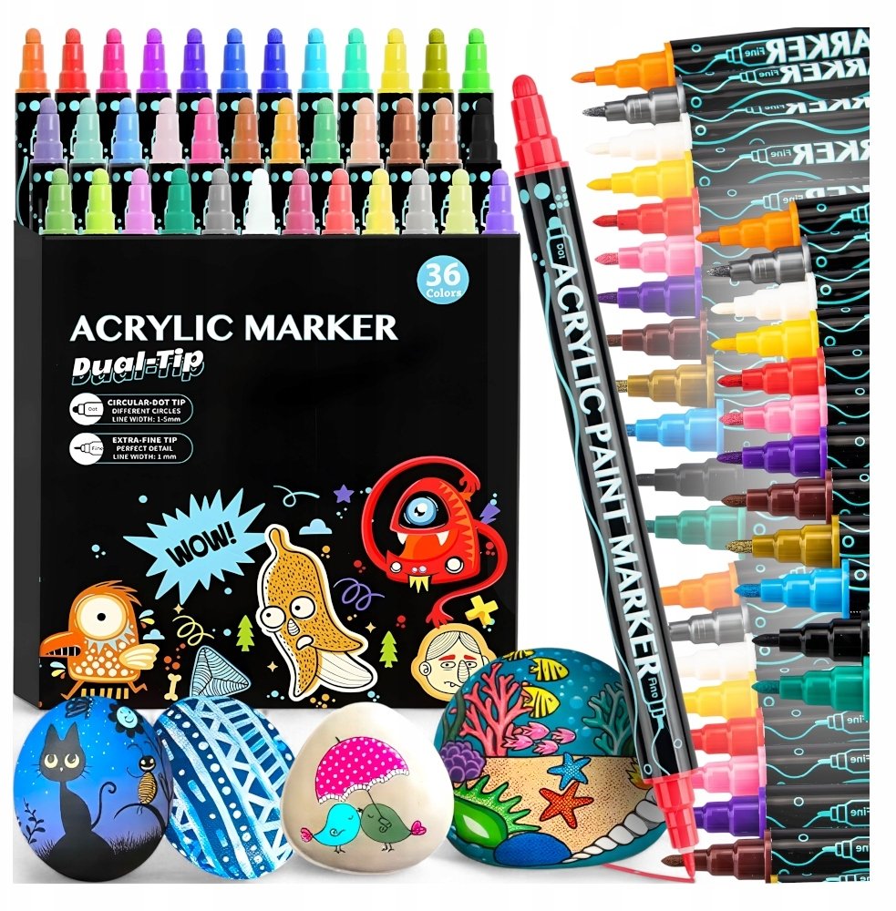 Hitbaits MARKERY PISAKI AKRYLOWE mazaki 36 SZT kanza