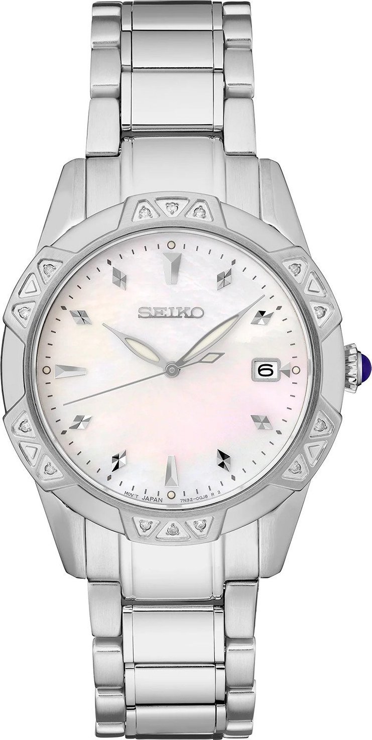 Zegarek Seiko Zegarek damski Seiko SKK727P1 srebrny