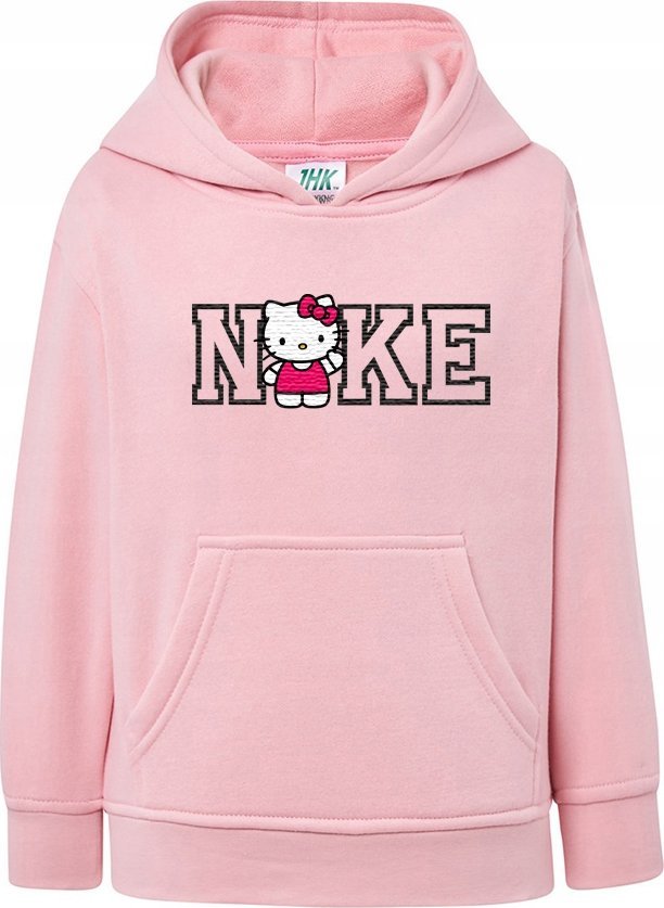 BLUZA DZIECIĘCA Z HAFTEM HELLO KITTI BAWEŁNA PREZENT CZARNA BIAŁA