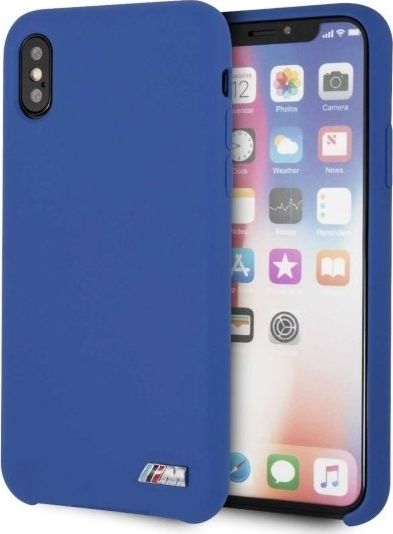 BMW Etui hardcase BMW BMHCPXMSILNA iPhone X /Xs niebieski/navy Silicone M Collection