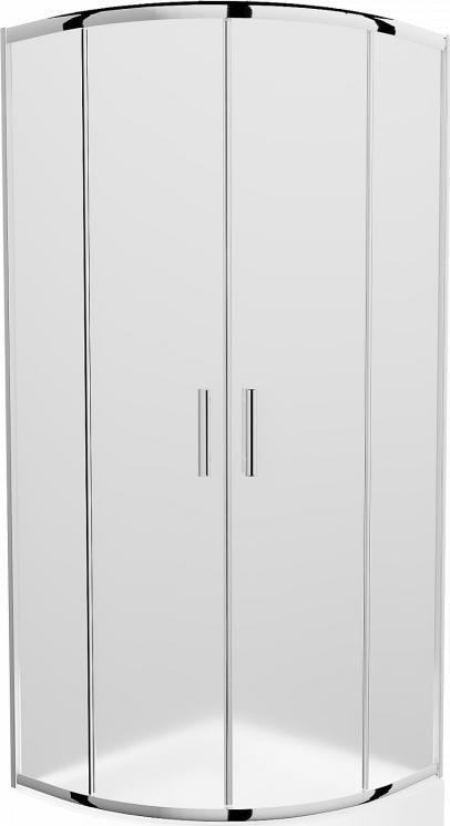 Mexen Mexen Rio kabina prysznicowa półokrągła 90 x 90 cm, szron, chrom + brodzik Rio, biały - 863-090-090-01-30-4710