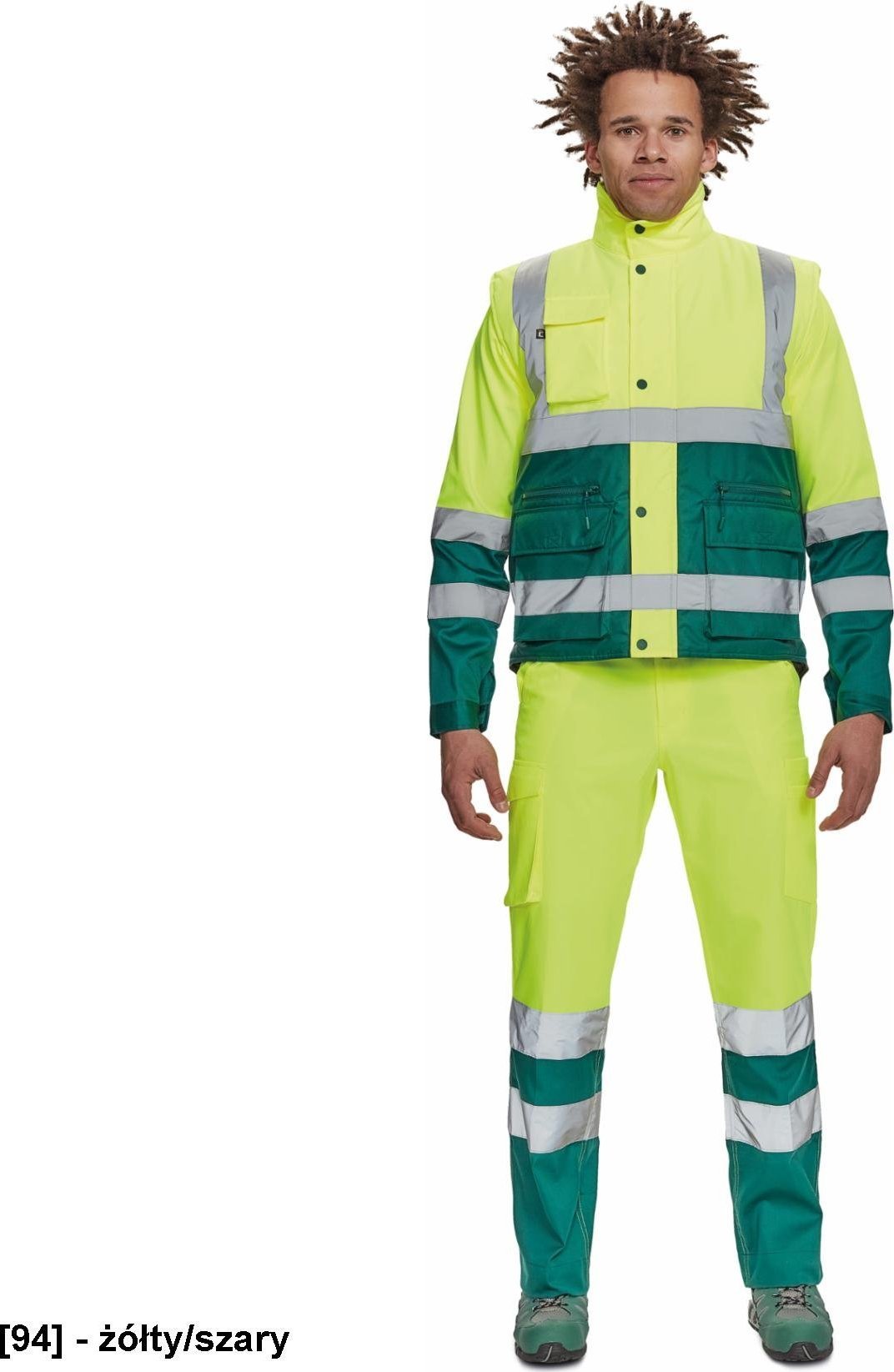 CERVA HELLIN HV - bezrękawnik - żółty/szary M