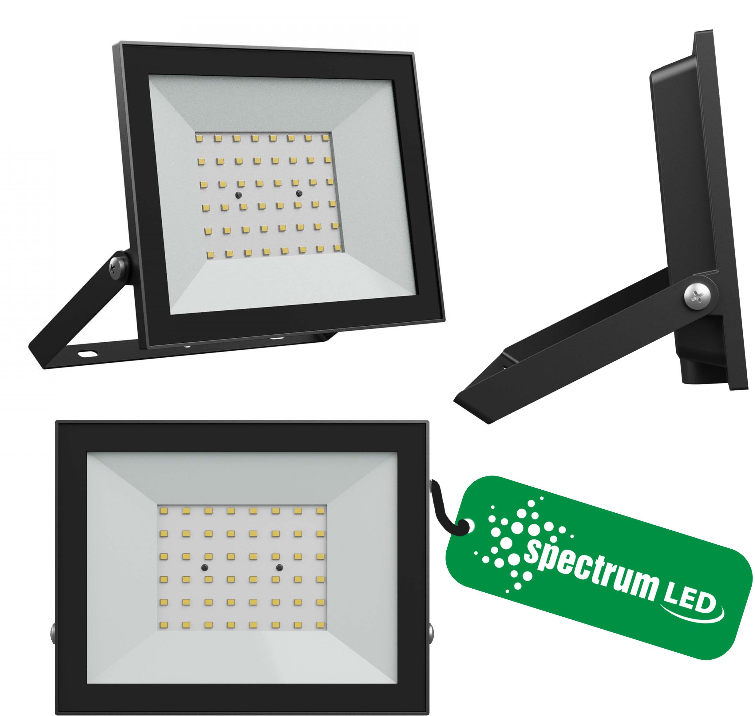 NOCTIS LUX 4 NAŚWIETLACZ 50W CW 230V IP65 176x137x25mm CZARNY