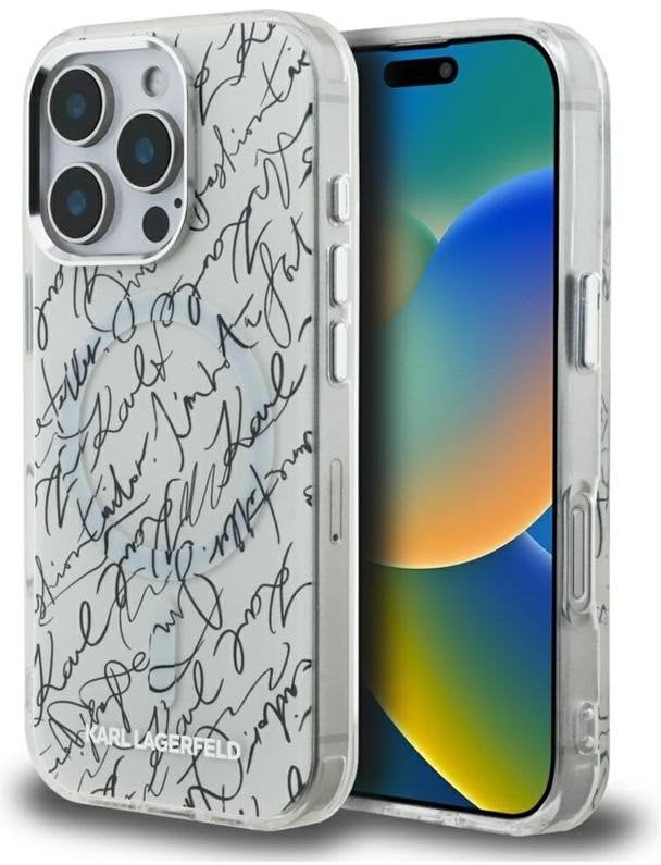 ETUI MAGSAFE KARL LAGERFELD DO IPHONE 16 PRO, Case Białe, Magnetyczne Modne