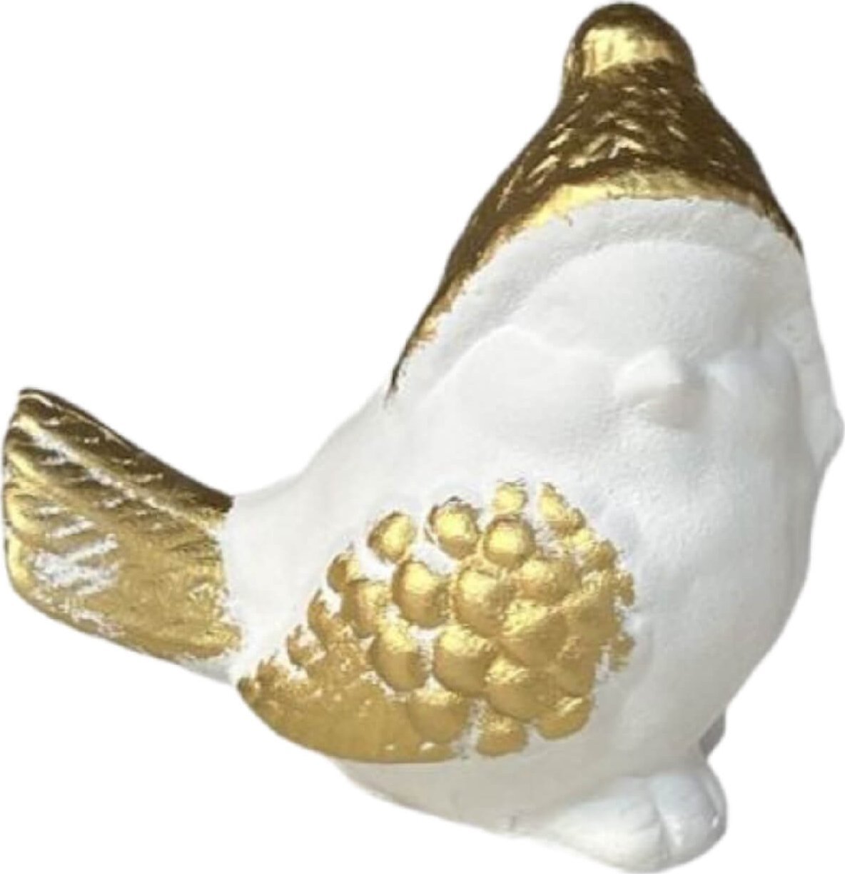 Tajemniczy ogród Figurka betonowa ptaszek w czapce