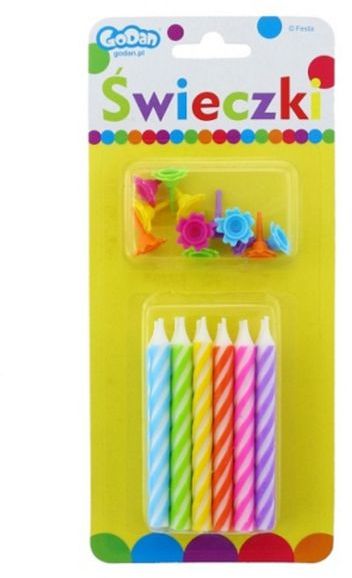 GoDan Ĺšwieczki urodzinowe Spiralny wzĂłr