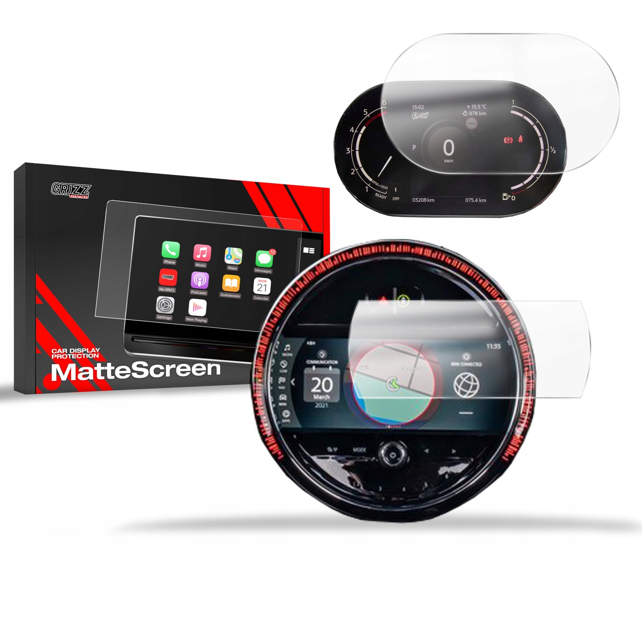 Folia matowa GrizzGlass CarDisplay Protection do Mini Countryman 2 2021-2023 [2w1]
