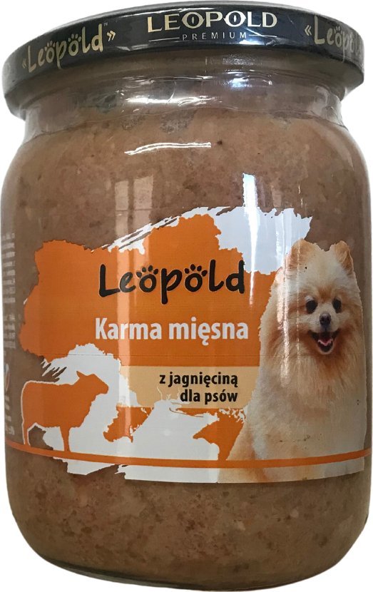 Leopold Vienna Leopold Karma mięsna z jagnięciną dla psów 500g (Słoik)