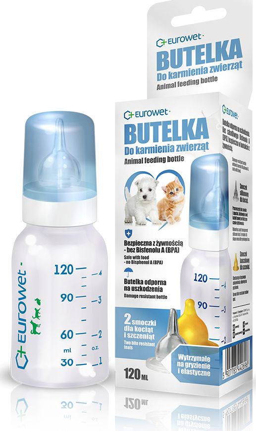 EUROWET Butelka do karmienia zwierząt 120ml