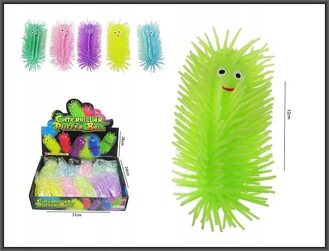 Hipo Dżdżownica kolczatka 12cm światło 4kol HPA50 17243