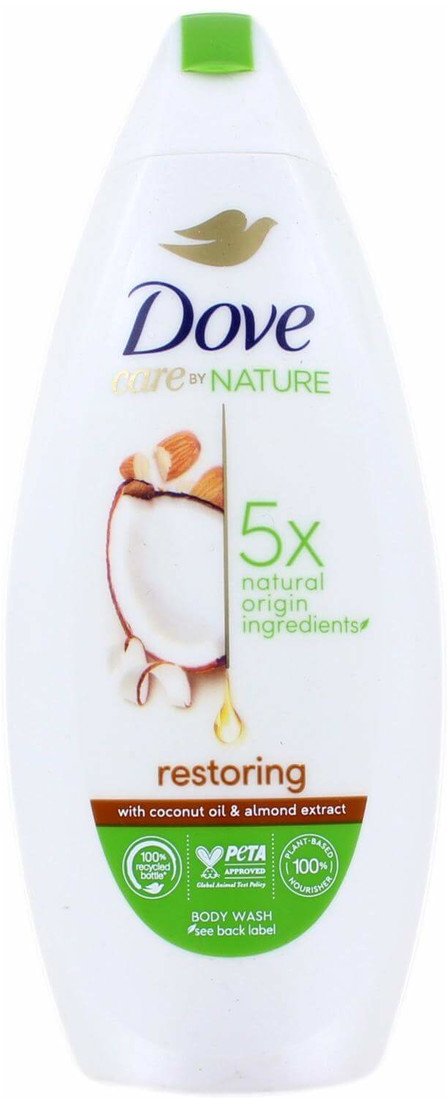 Dove Care By Nature Żel pod prysznic dla kobiet Restoring Coconut oil & Almond Extract 225ml
