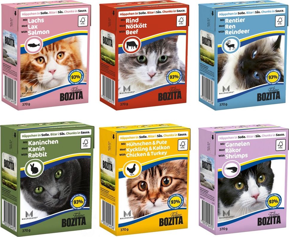 Bozita BOZITA Cat Pakiet Próbny W Sosie 6 x 370g