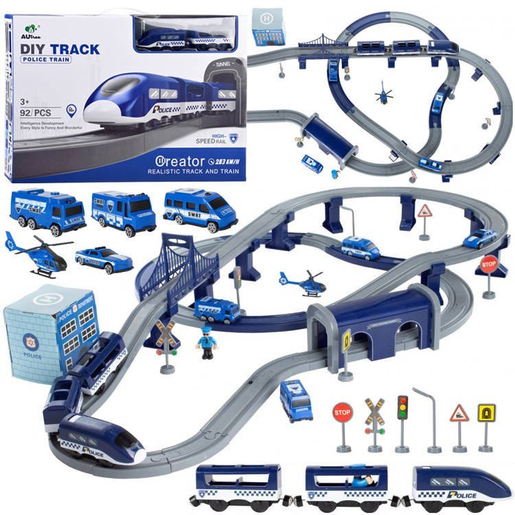 Duża Kolejka elektryczna tor POLICJA 92ele ZA4436 EDUKAMP