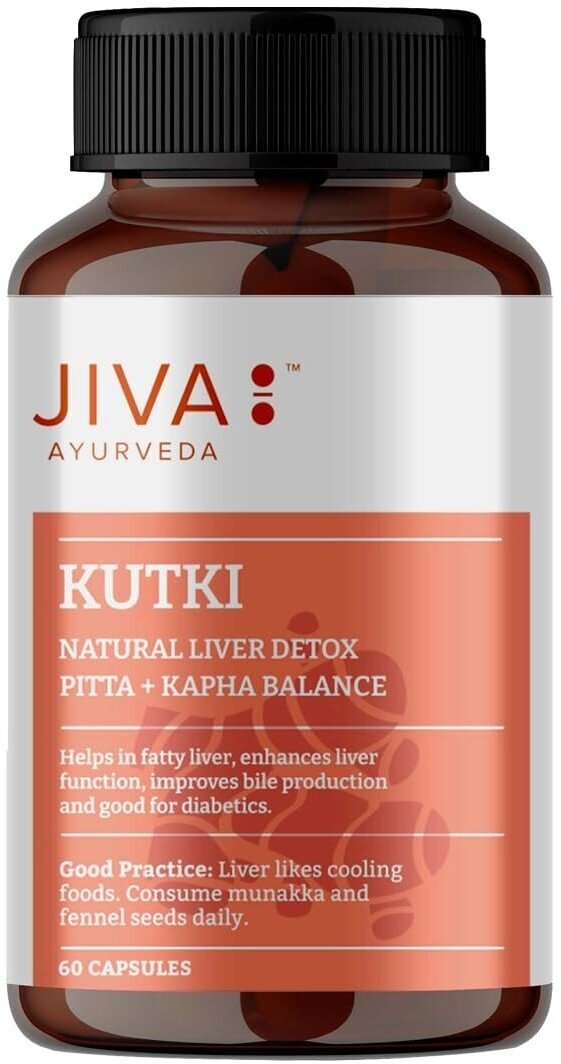 JIVA AYURVEDA Kutki Suplement diety wspomagający wątrobę i trawienie Kapsułki 60 szt. - (termin 09.2026)