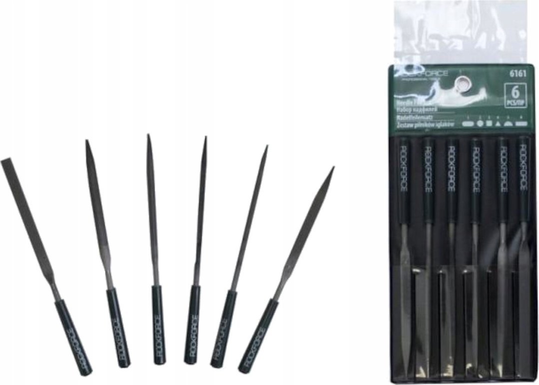 Rockforce Zestaw pilników igiełkowych 6 el. Iglaki