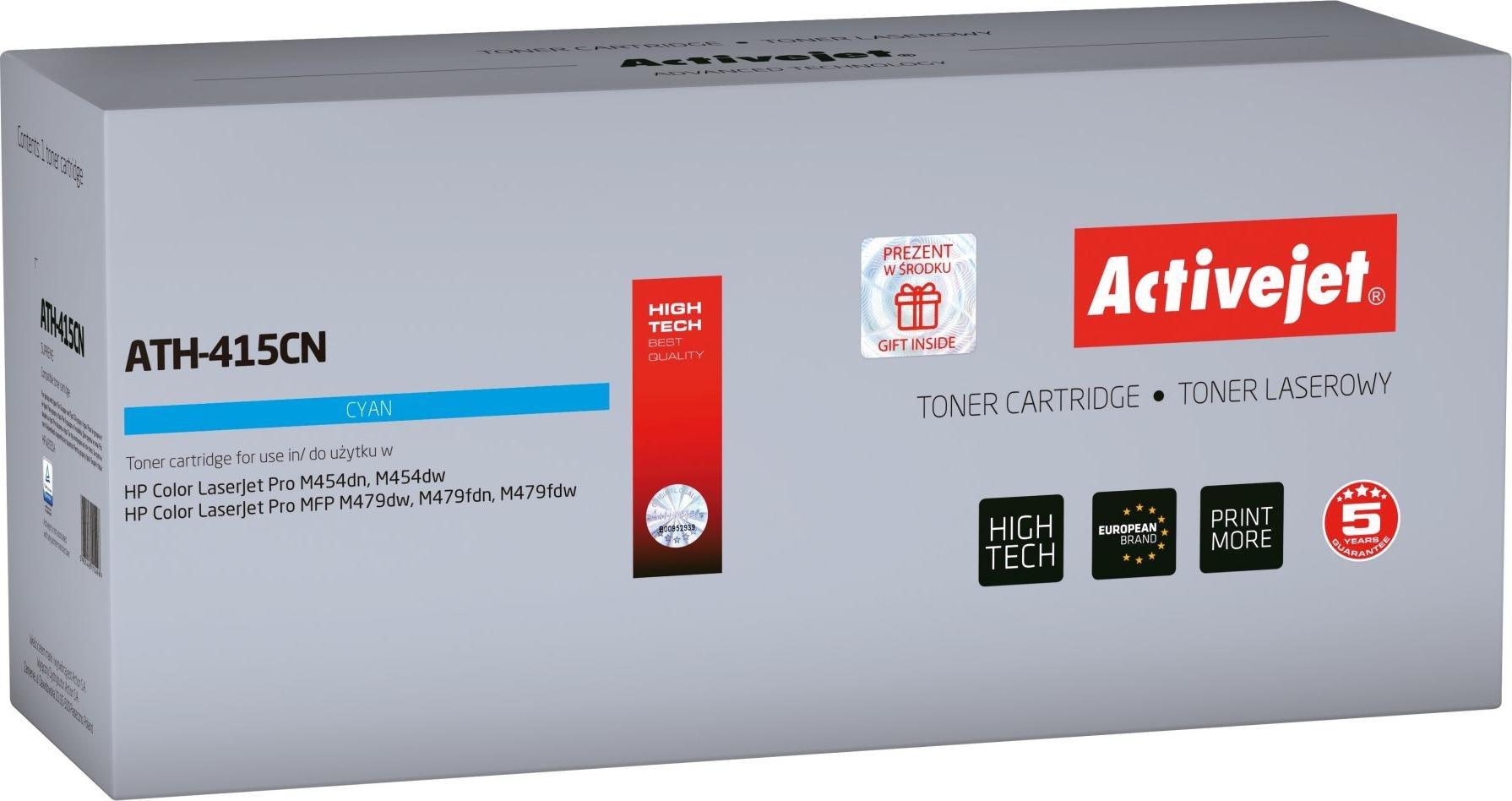 Toner Activejet Cyan Zamiennik 415A (ATH-415CN CHIP)