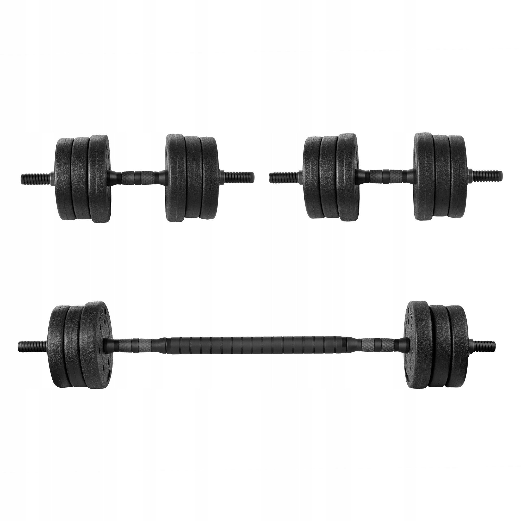 Spokey Hantle Pondus bitumiczne 2 x 10 kg Czarne