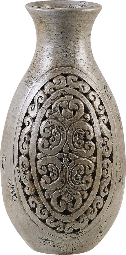 Beliani Wazon dekoracyjny szary MEGARA
