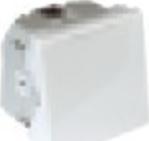 Efapel EFAPEL QUADRO45 GNIAZDO POJEDYNCZE Z UZIEMIENIEM Z KLAPKĄ BIAŁY MAT 45477 SBM