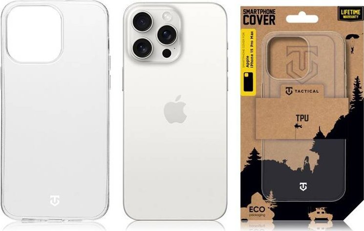Tactical TPU Cover for Apple iPhone 15 Pro Max Transparent standard