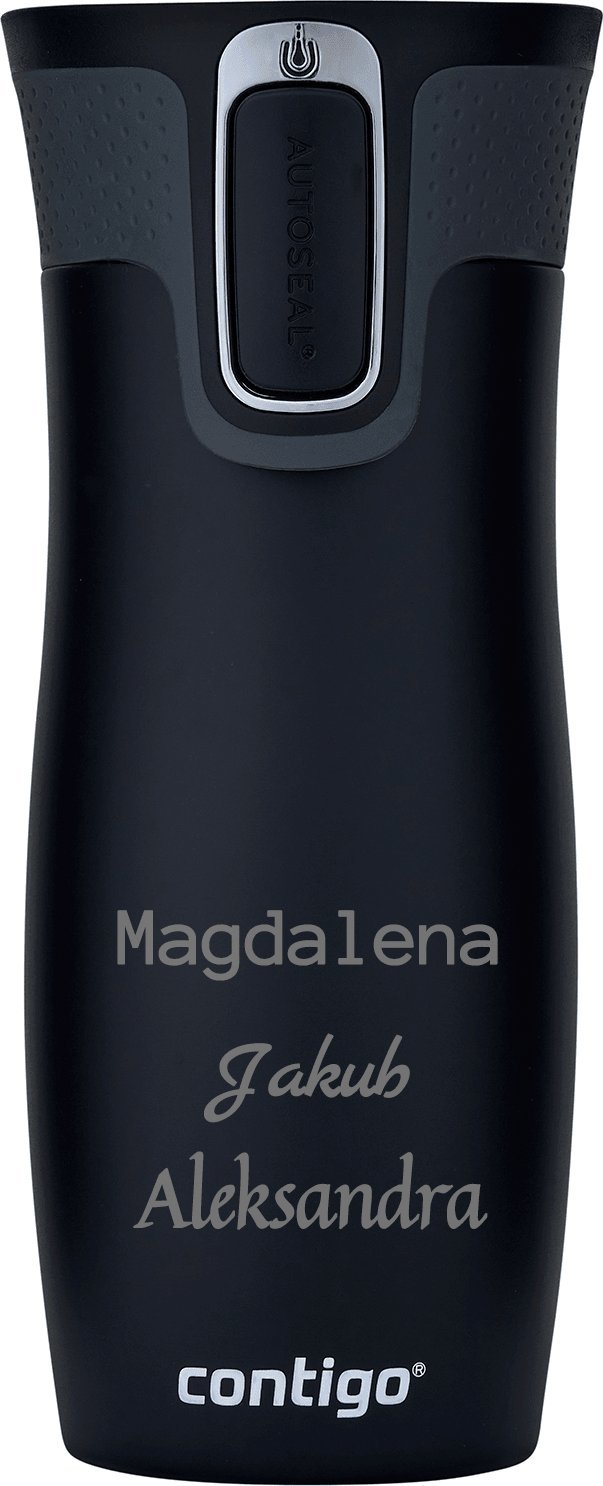 Contigo Kubek termiczny Contigo West Loop 2.0 z własnym napisem-grawer- czarny