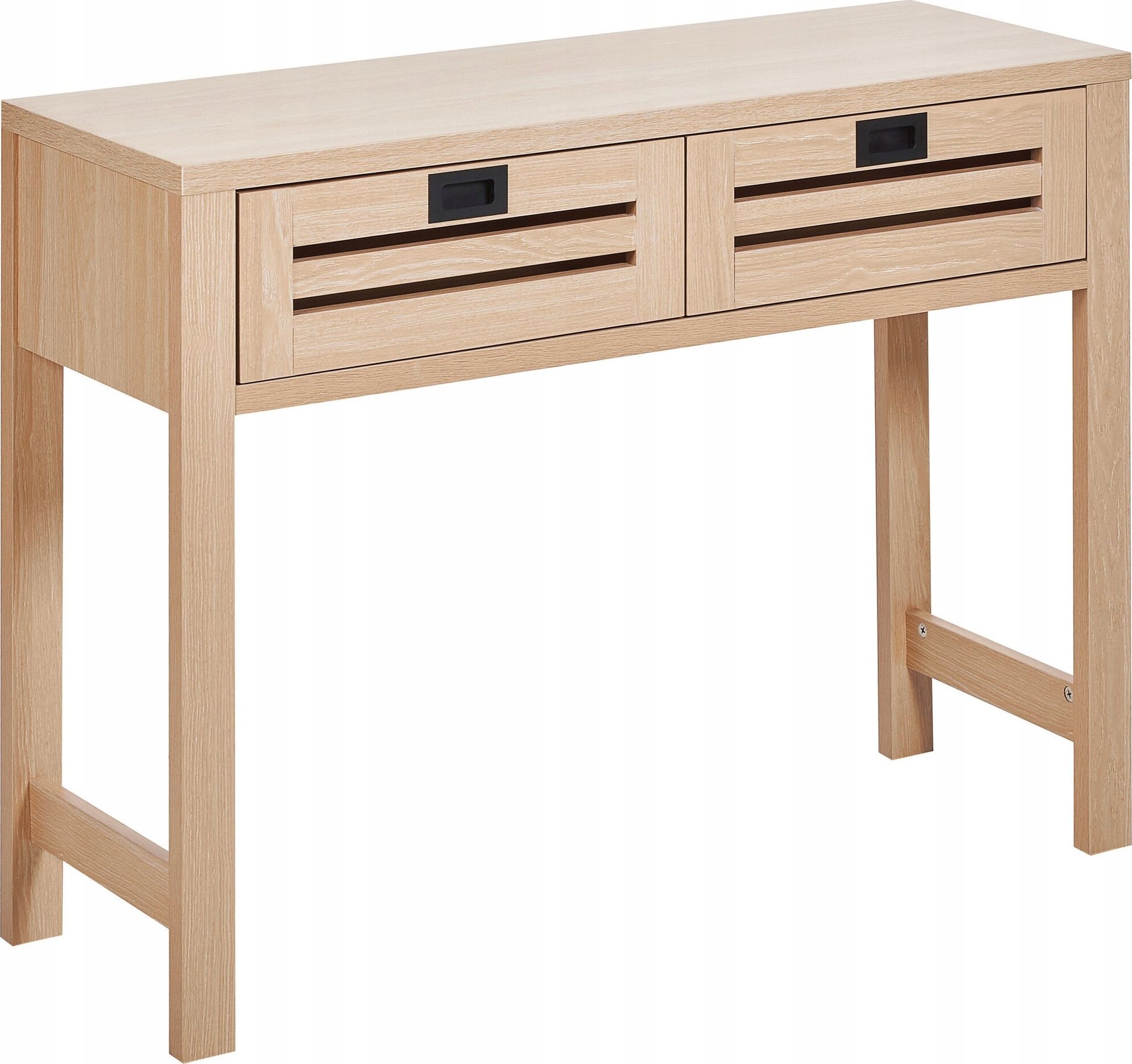 Beliani Konsola 2 szuflady jasne drewno RANDA