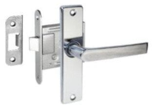 DOOR LATCH, NICKELLED, POLISHED