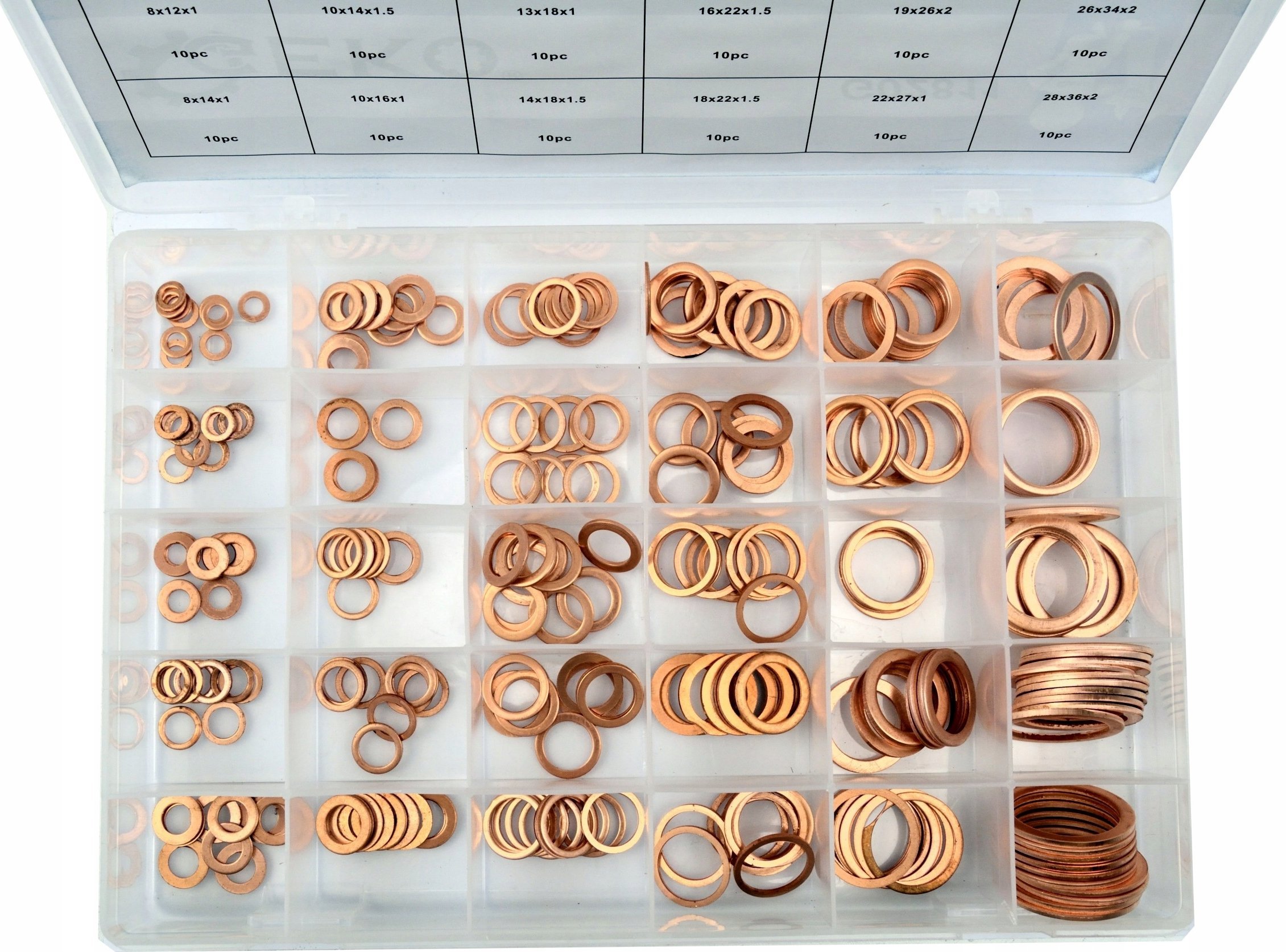 Geko Zestaw podkładek miedzianych 300szt (G02811)