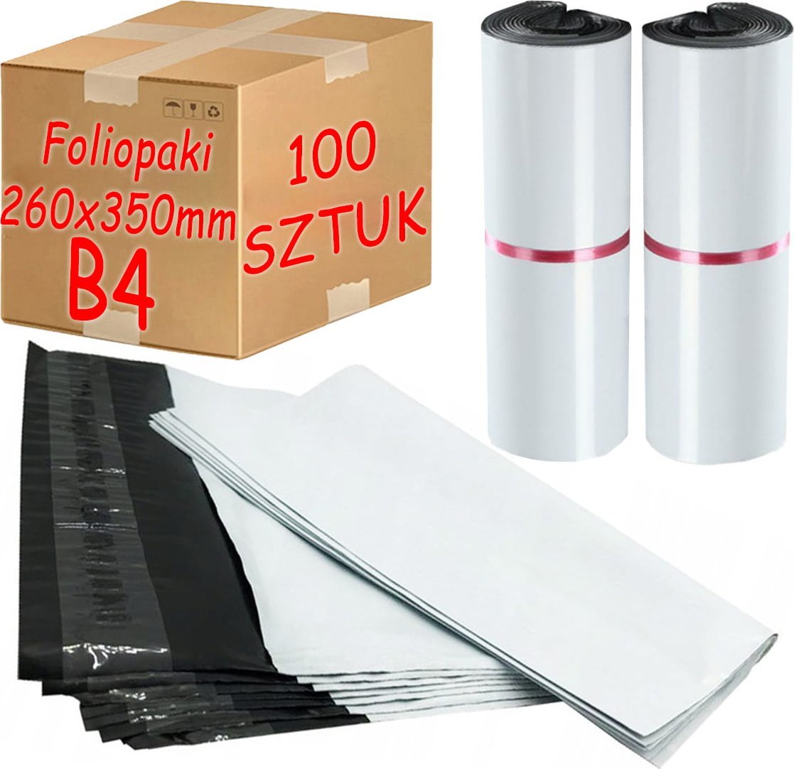 Pako Foliopaki Kurierskie Białe B4 260x350mm - 100 szt.