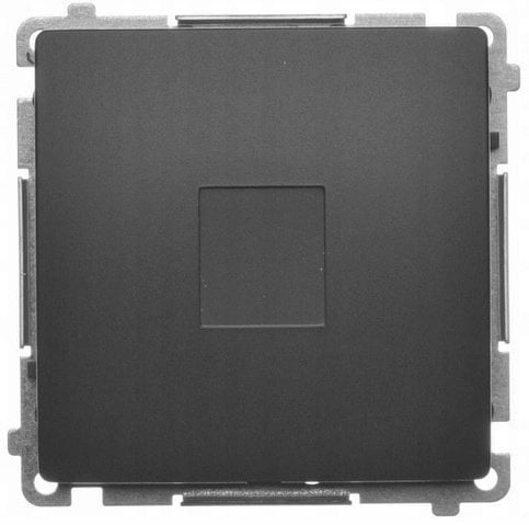 Simon Basic Zaślepka ramki (moduł). Mocowanie za pomocą łapek lub wkrętów czarny BMPS.01/49