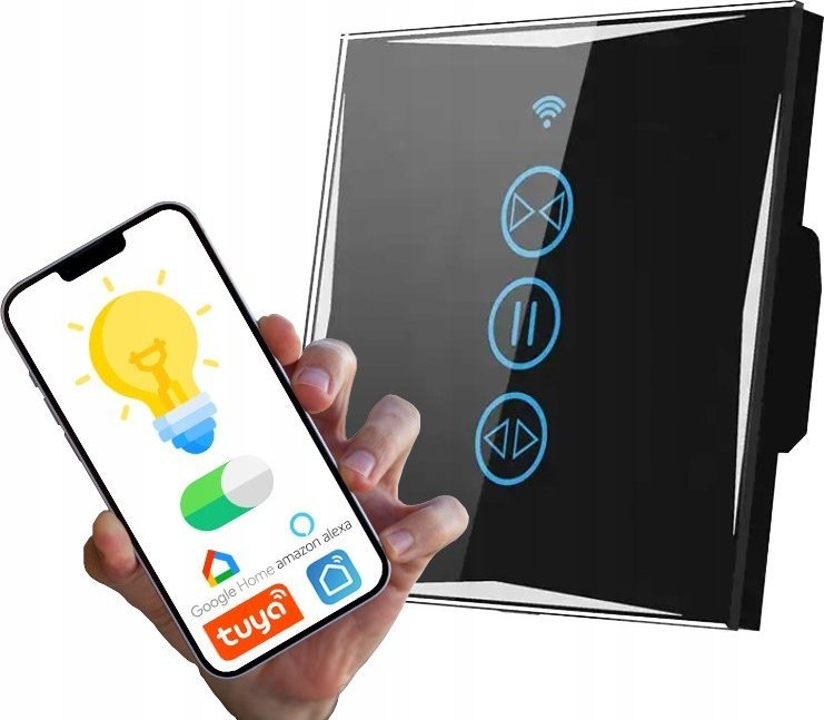 Spreest WŁĄCZNIK ROLET LED ŻALUZJE SZKLANY DOTYK WIFI PREMIUM