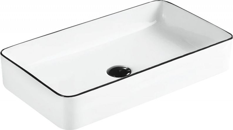 Umywalka Mexen Mexen Nadia umywalka nablatowa 60 x 35 cm biała/czarna - 21616007