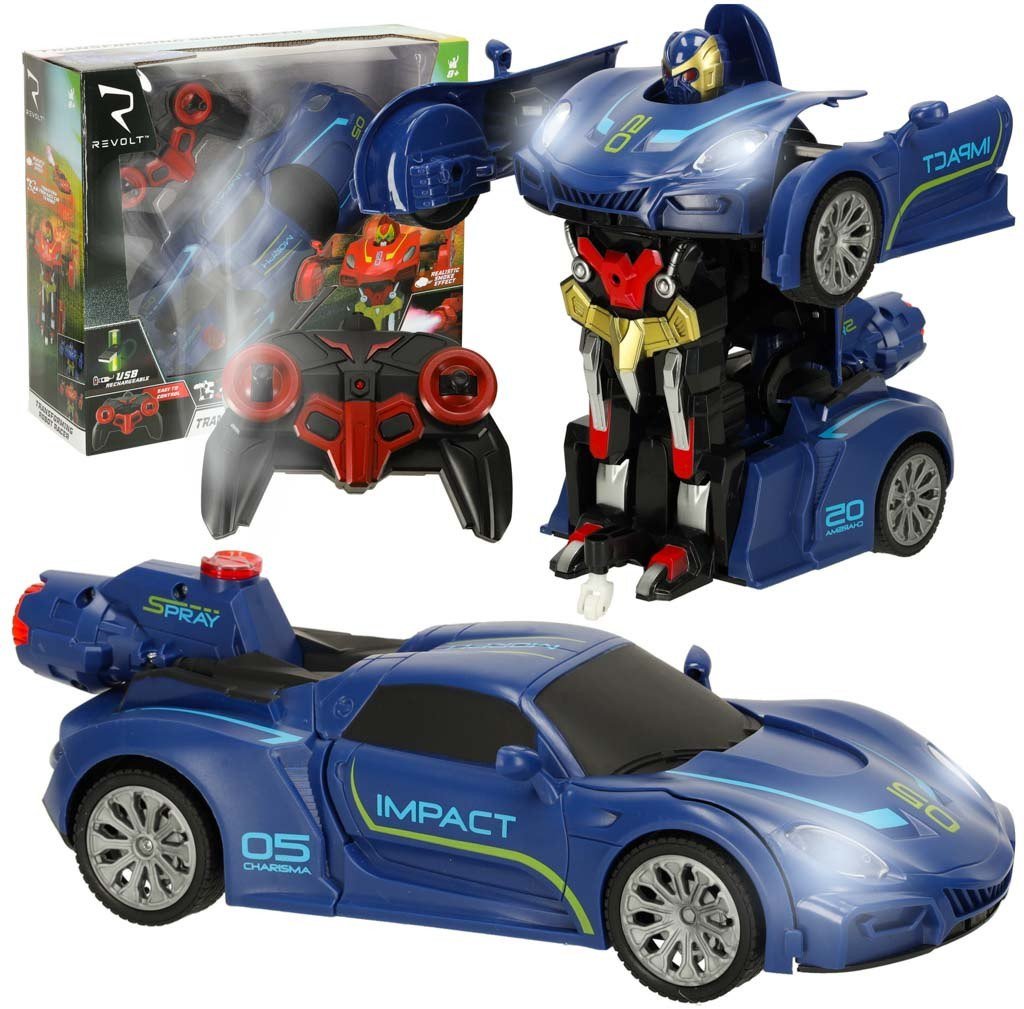 Transformer Revolt TRANSFORMING ROBOT RACER niebie Kik Sp. z o. o. Sp. k.