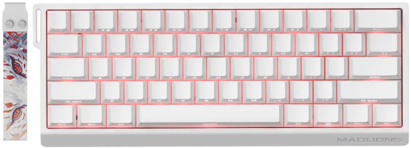 Klawiatura Madlions Fierce Gaming Gear (FGG) FGG MAD60 HE RGB - US układ - Magnetic Amber Pro Switches - Czysty Biały (Biały) Magnetyczna Klawiatura G