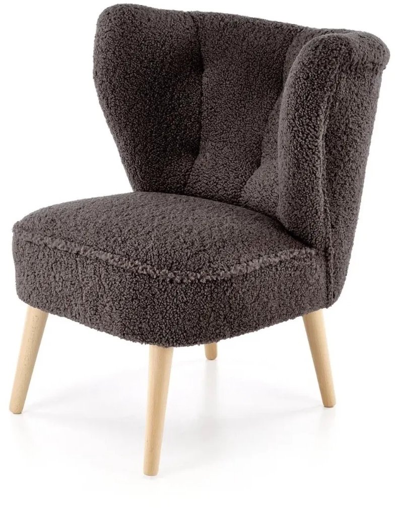 Fotel tapicerowany MOCCA brązowy HALMAR