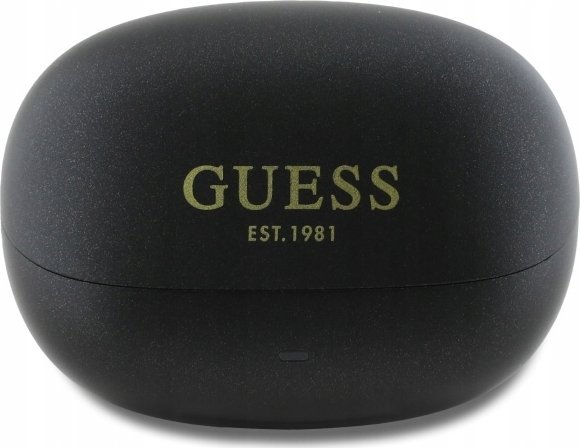 Słuchawki Guess Guess Bluetooth headphones GUTWST88MCTGK TWS + docking station black/black Capsule Printed Logo