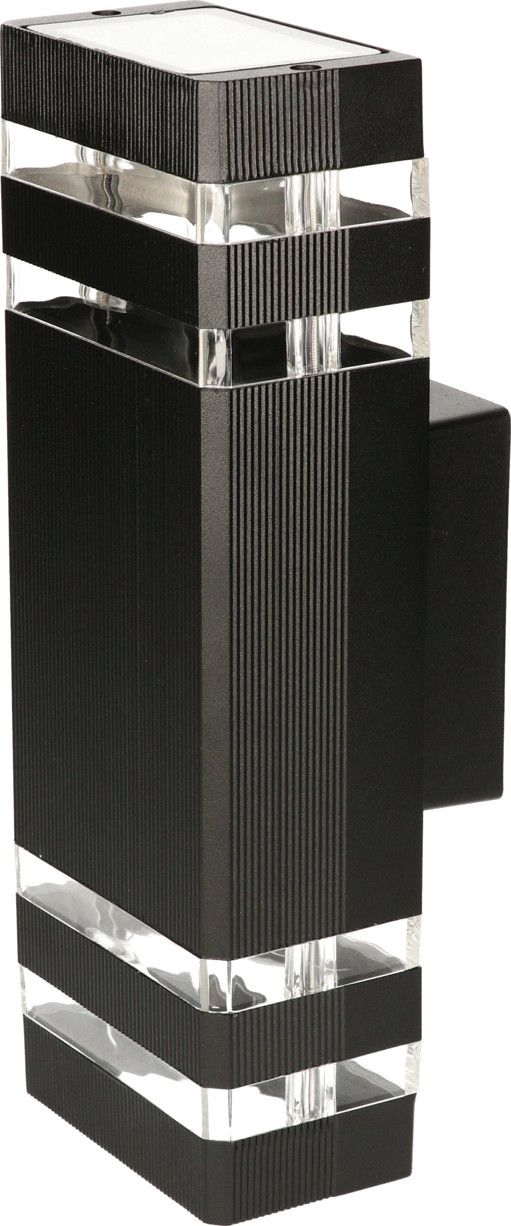 Kinkiet MEGAKABEL Lampa elewacyjna RIOS kinkiet dwukierunkowy 2xE27 prostokąt kolor czarny MK MEGAKABEL