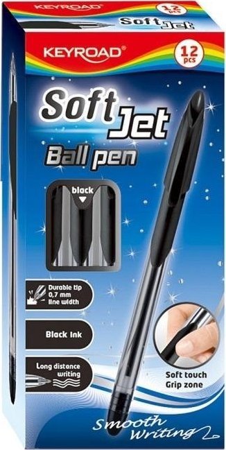 Długopis klasyczny czarny 0,7mm (12szt)